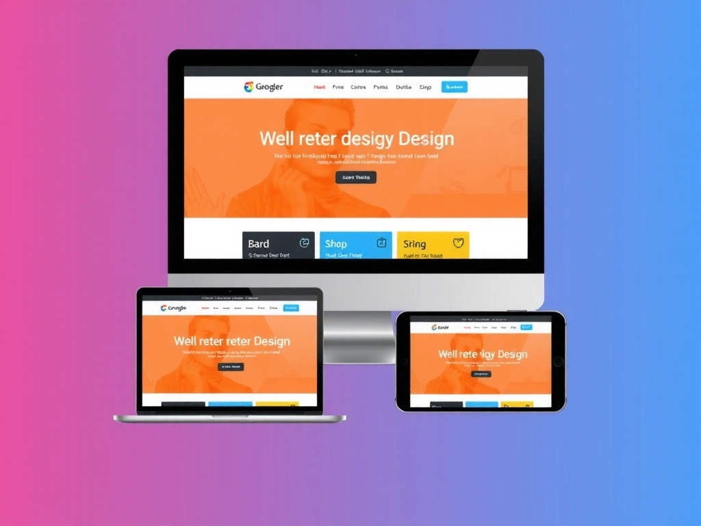 Grafické znázornění responzivního webdesignu na různých zařízeních