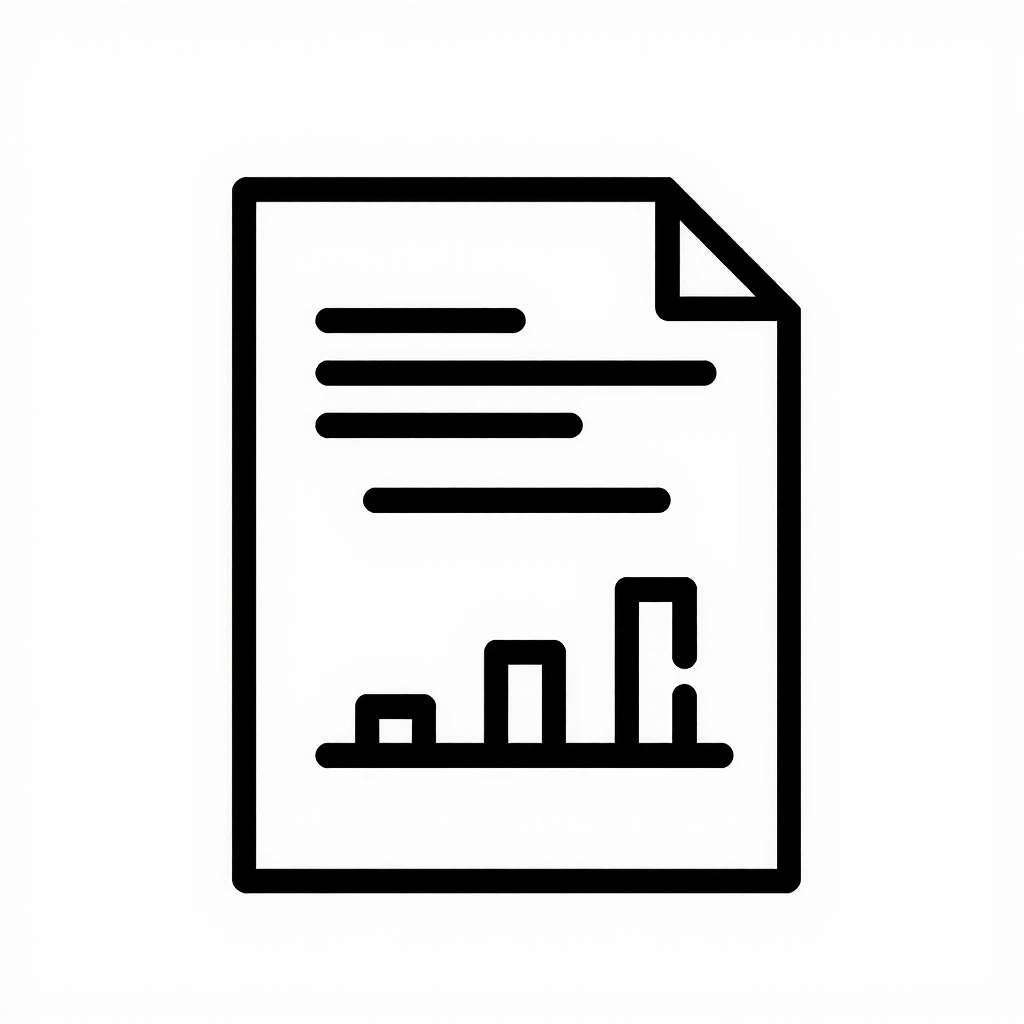 Ikona dokumentu s grafem pro návrh nabídky