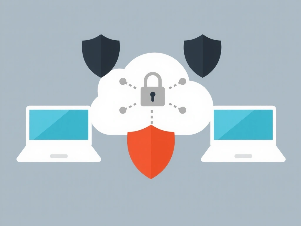 Diagram sdílení dat s bezpečnými spoji a štíty