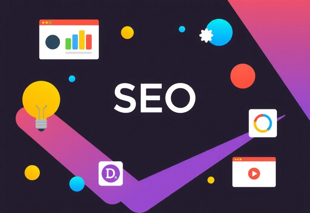 Moderní abstraktní grafika symbolizující webdesign a digitální marketing